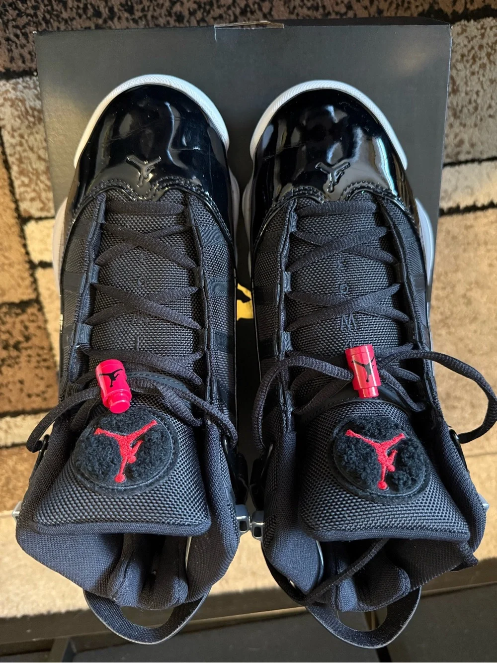 Air Jordan 6 Rings Black/White Men’s Sneakers (Men’s Size: 8.5)